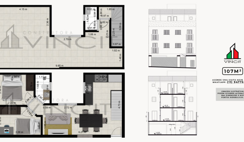 Araci – Cobertura, 107m² – Vila Curuçá, Previsto Novembro – Santo André – Vendido full