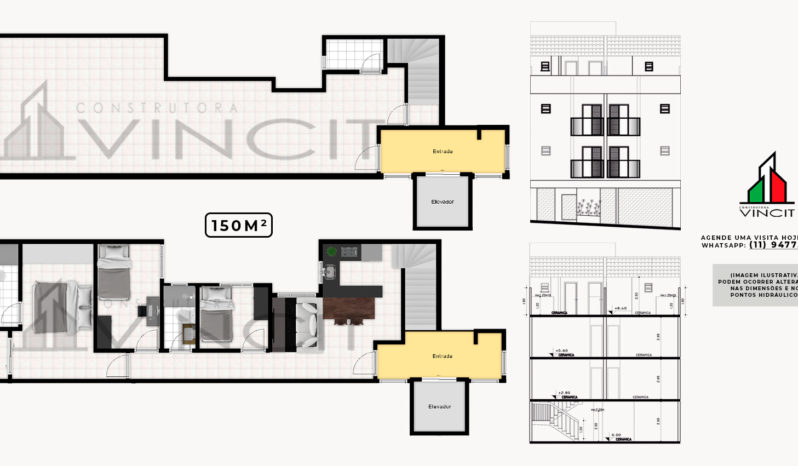 Suíça – Cobertura, 148m² – Parque das Nações, com ELEVADOR. Pronto para Morar – Santo André – Vendido full