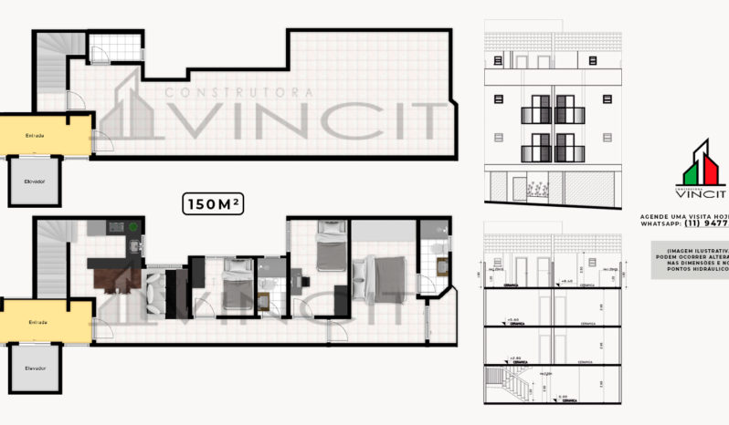 Suíça – Cobertura, 148m² – Parque das Nações, com ELEVADOR. Pronto para Morar – Santo André – Vendido full